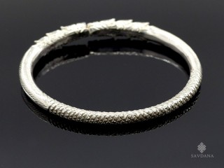 BrA151. Bracelet Tibétain Dragon Argent Massif