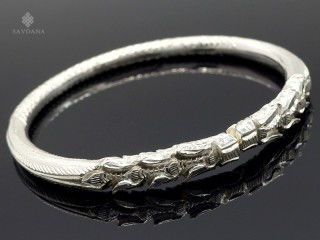 BrA151. Bracelet Tibétain Dragon Argent Massif