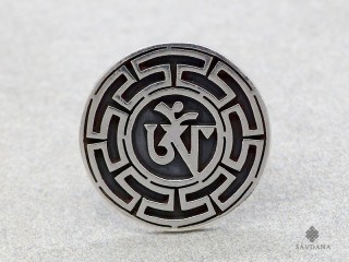 BA643 Bague Argent Massif Om Taille réglable