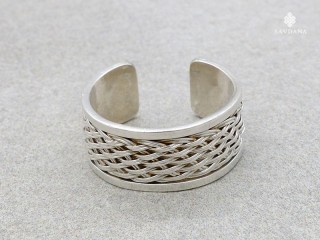 BA422 Bague Tibétaine Argent Massif