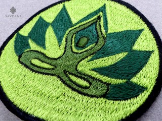 PB61 Pièce Brodée Yoga Méditation Lotus