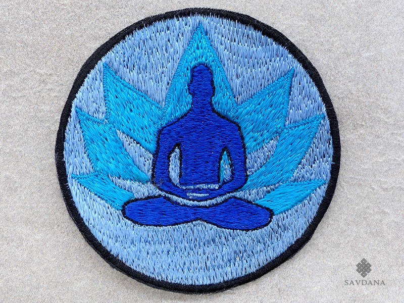PB63 Pièce Brodée Yoga Méditation Lotus