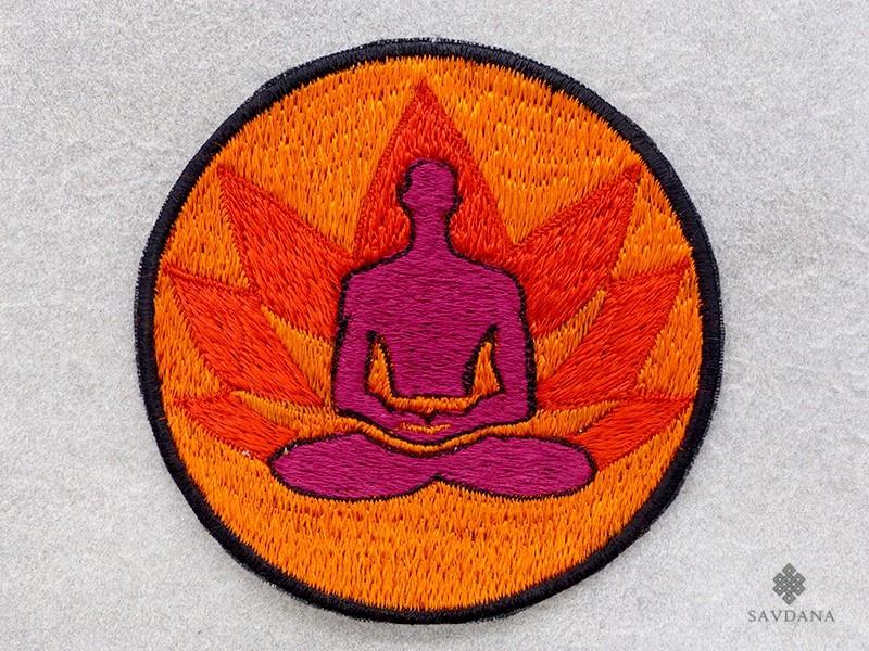 PB78 Pièce Brodée Yoga Méditation Lotus