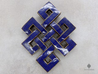 Div93 Noeud Sans Fin Bois Lapis Lazuli