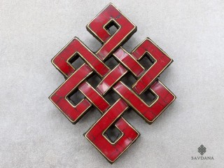 Div118 Noeud Sans Fin Bois Turquoise