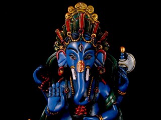 St59 Statue Ganesh Signes Auspicieux du Bouddhisme Astamangala