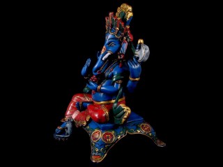 St59 Statue Ganesh Signes Auspicieux du Bouddhisme Astamangala