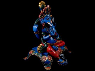 St59 Statue Ganesh Signes Auspicieux du Bouddhisme Astamangala
