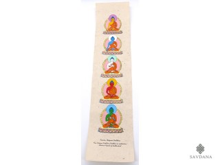 AF146 Affiche Tibétaine Papier Népalais Bouddha