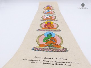 AF146 Affiche Tibétaine Papier Népalais Bouddha