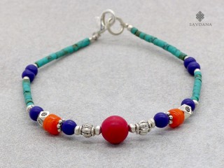 BrD403 Bracelet Tibétain 19 cm