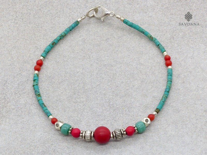 BrD409 Bracelet Tibétain 19,5 cm