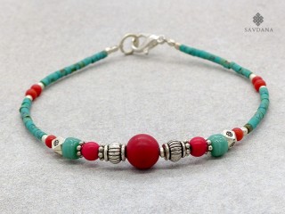 BrD409 Bracelet Tibétain 19,5 cm