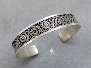 BrA152 Bracelet Tibétain Argent Massif