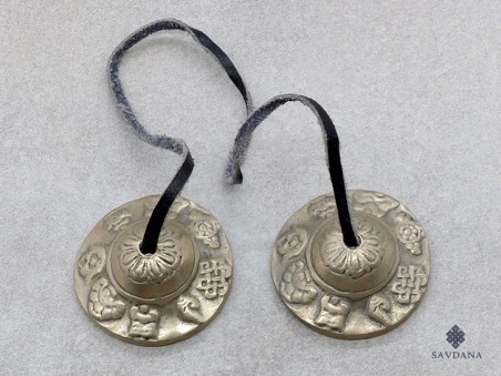 Cymbale1 Cymbales Tibétaines ou Tingsha Signes Auspicieux du Bouddhisme