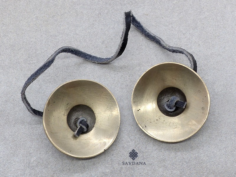 Cymbales Tibétaines Tingsha En Laiton - Double Cloche, Diamètre 4,5 Cm - Pour Méditation, Yoga, Relaxation - 6