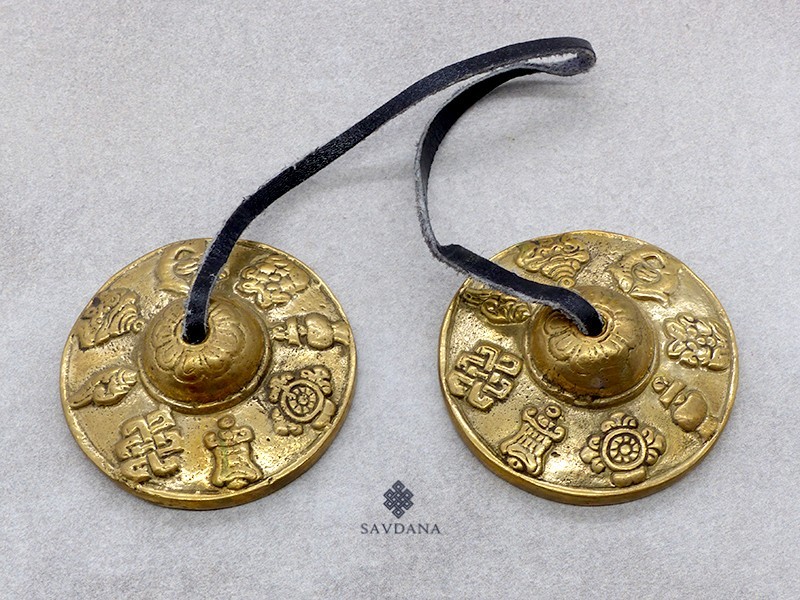 Cymbale3 Cymbales Tibétaines ou Tingsha Signes Auspicieux du Bouddhisme
