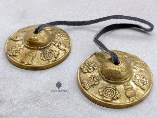 Cymbale3 Cymbales Tibétaines ou Tingsha Signes Auspicieux du Bouddhisme