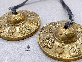 Cymbale3 Cymbales Tibétaines ou Tingsha Signes Auspicieux du Bouddhisme