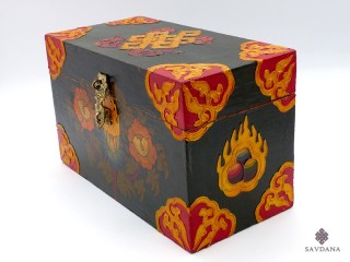 CTT38 Coffret Traditionnel Tibétain Noeud Sans Fin