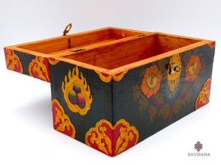 CTT38 Coffret Traditionnel Tibétain Noeud Sans Fin