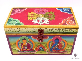 CTT50 Coffret Traditionnel Tibétain Noeud Sans Fin