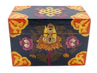 CTT54. Coffret Traditionnel Tibétain Noeud Sans Fin