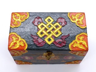 CTT54. Coffret Traditionnel Tibétain Noeud Sans Fin