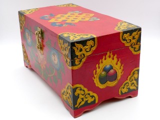 CTT56. Coffret Traditionnel Tibétain Noeud Sans Fin