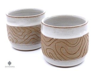TCC142 Lot de 2 Tasses en Terre Cuite