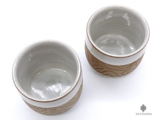 TCC142 Lot de 2 Tasses en Terre Cuite