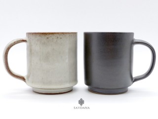 TCC147 Lot de 2 Tasses en Terre Cuite