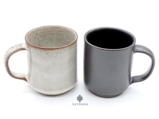 TCC147 Lot de 2 Tasses en Terre Cuite