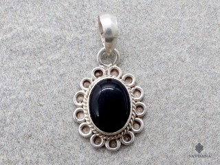 PA522 Pendentif Argent Massif Onyx