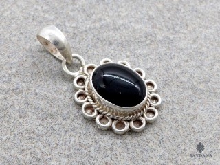 PA522 Pendentif Argent Massif Onyx