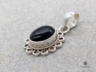PA522 Pendentif Argent Massif Onyx