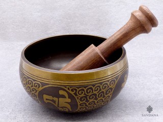 BC125 Petit Bol Chantant Tibétain Yeux de Bouddha Mantra