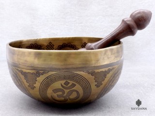 BC142 Bol Chantant Tibétain Haute Qualité Mantra Chakras