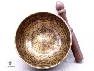 BC142 Bol Chantant Tibétain Haute Qualité Mantra Chakras