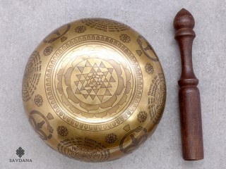 BC144 Bol Chantant Tibétain Haute Qualité Mantra Gansh Om