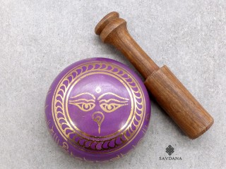BC147 Petit Bol Chantant Tibétain Yeux de Bouddha Mantra