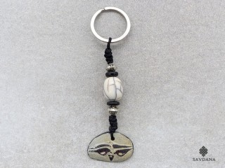 PC96 Porte-Clés Mantra Yeux de Bouddha