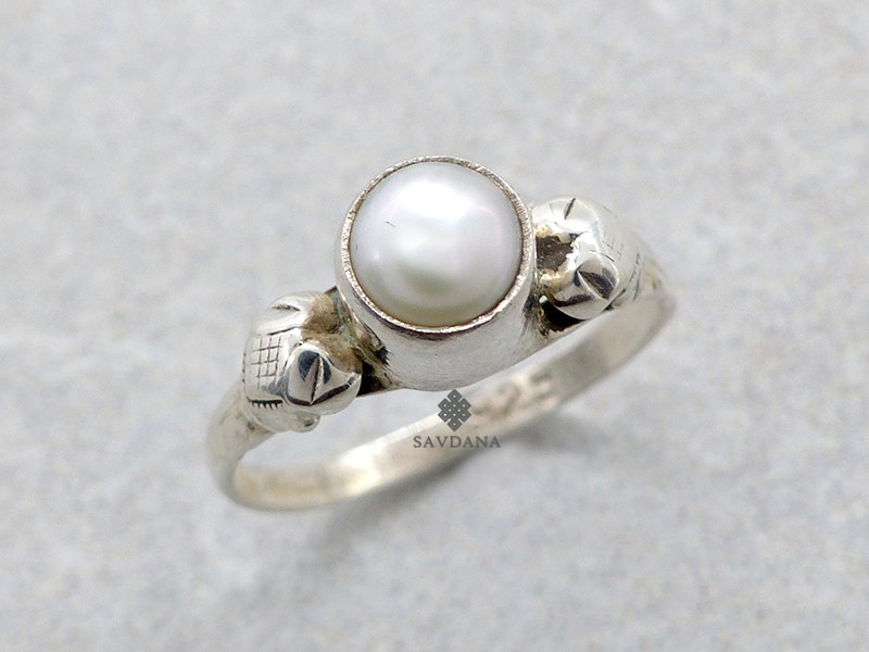 Bague Argent Massif Perle