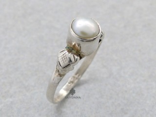 Bague Argent Massif Perle
