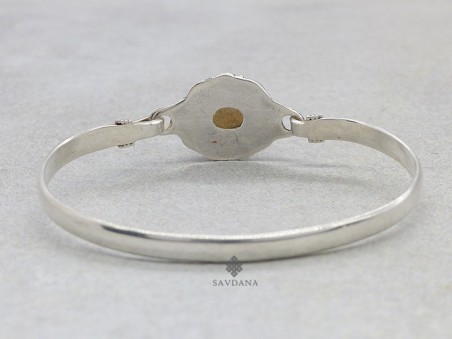BrA154 Bracelet Argent Massif Labradorite