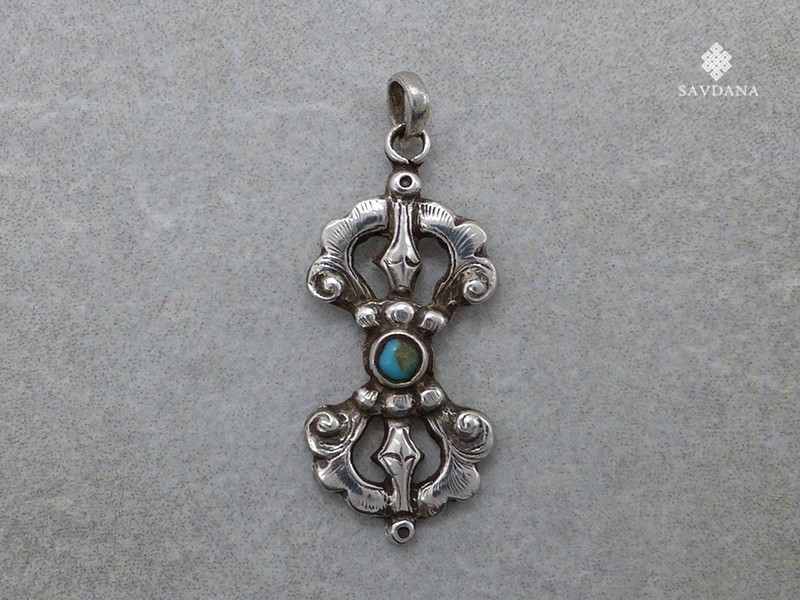 PA605 Pendentif Argent Massif Dorje Vajra
