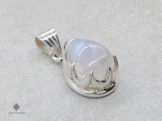 PA637 Pendentif Argent Massif Pierre de Lune