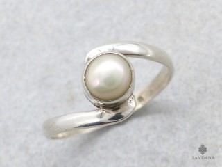 Bague Argent Massif Perle