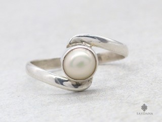 Bague Argent Massif Perle