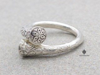 Bague Tibétaine en Argent Massif